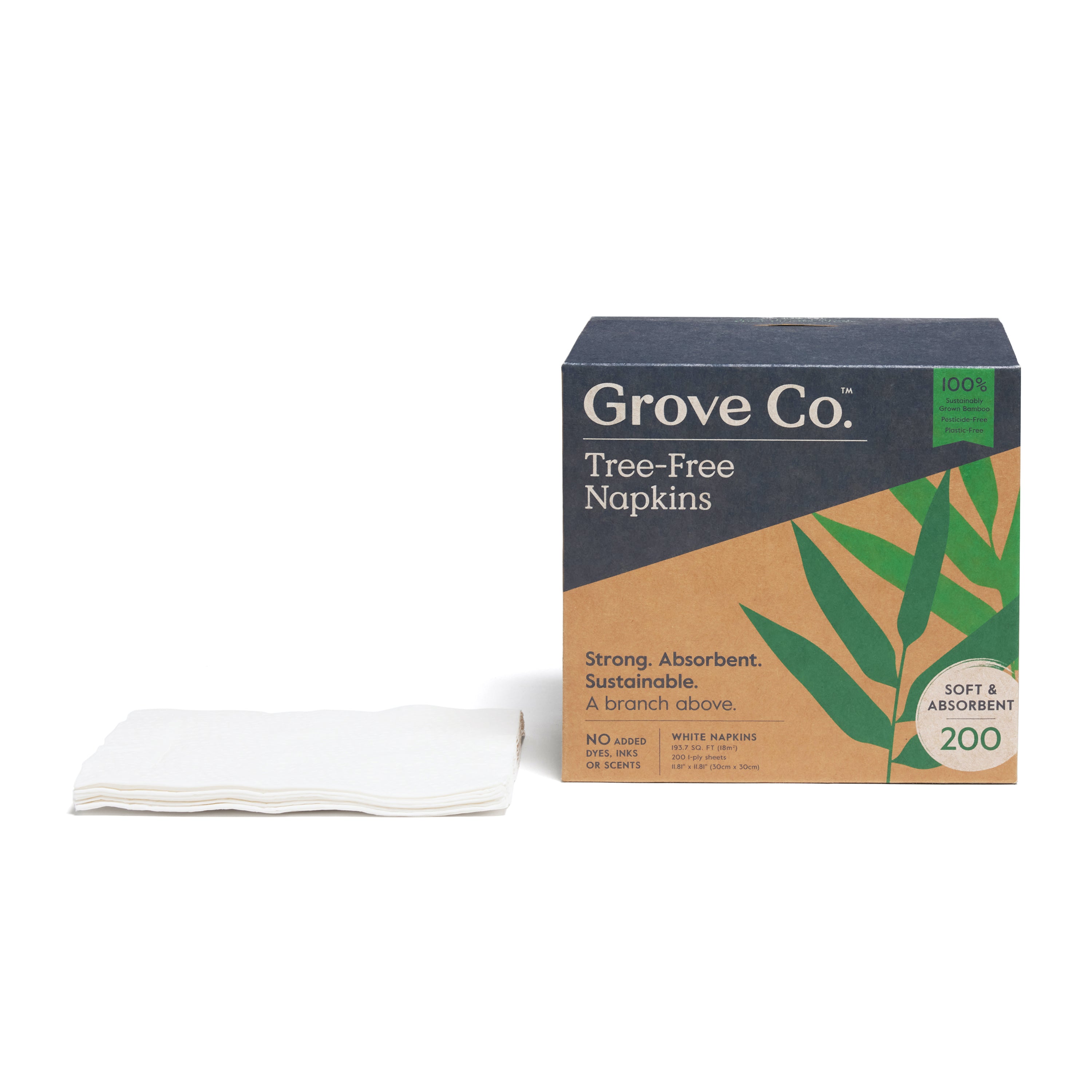 Tree-Free Napkins by Grove Co. - Non-toxic, GO rated product free from harmful chemicals