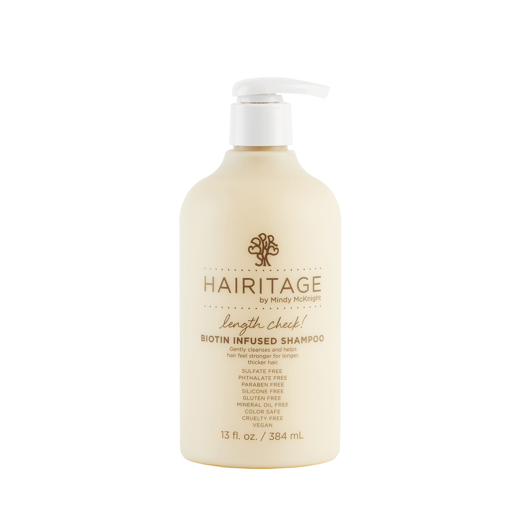 Length Check! Biotin Infused Shampoo by HAIRITAGE by Mindy McKnight - Non-toxic, STOP rated product free from harmful chemicals