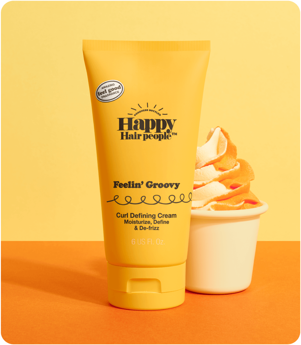 Feelin' Groovy Curl Defining Cream by Happy Hair People - Non-toxic Hair Styling + Treatment product rated STOP by Million Marker, free from BPA, phthalates, and parabens
