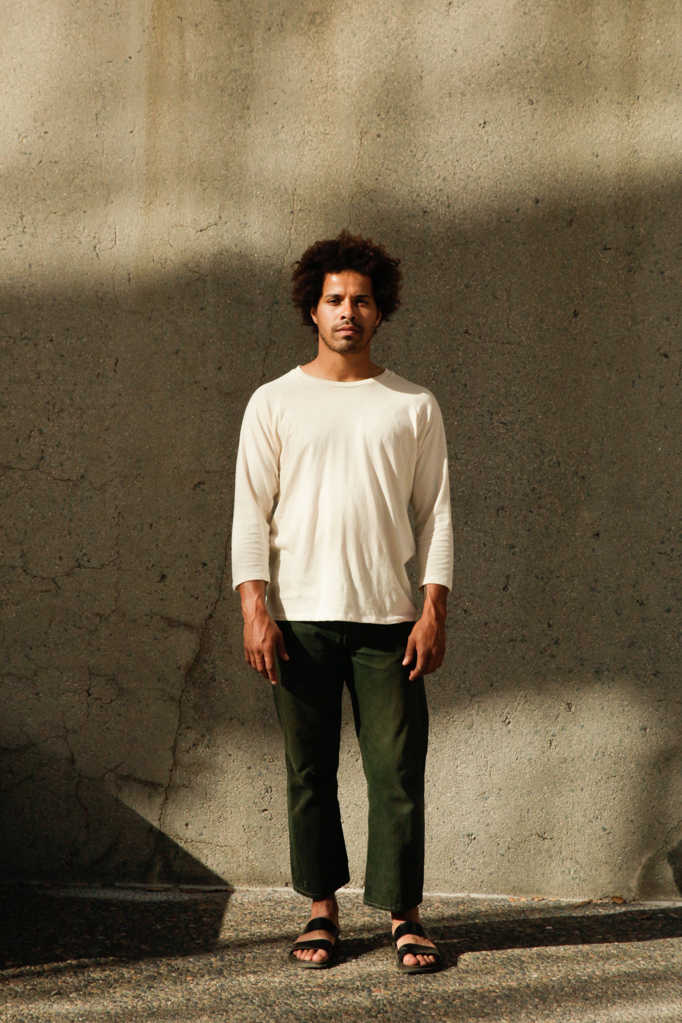 Men's Organic Raglan in Natural by Harvest & Mill - Non-toxic, GO rated product free from harmful chemicals