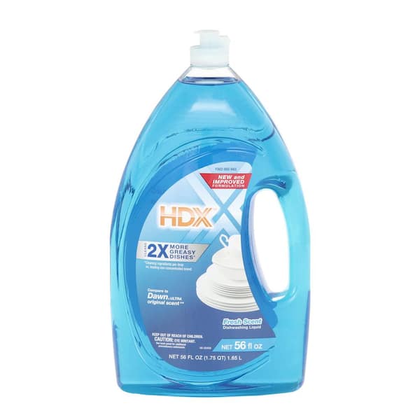 Dishwashing Liquid - Fresh Scent by HDX - Non-toxic Dish Soap + Detergent product rated STOP by Million Marker, free from BPA, phthalates, and parabens