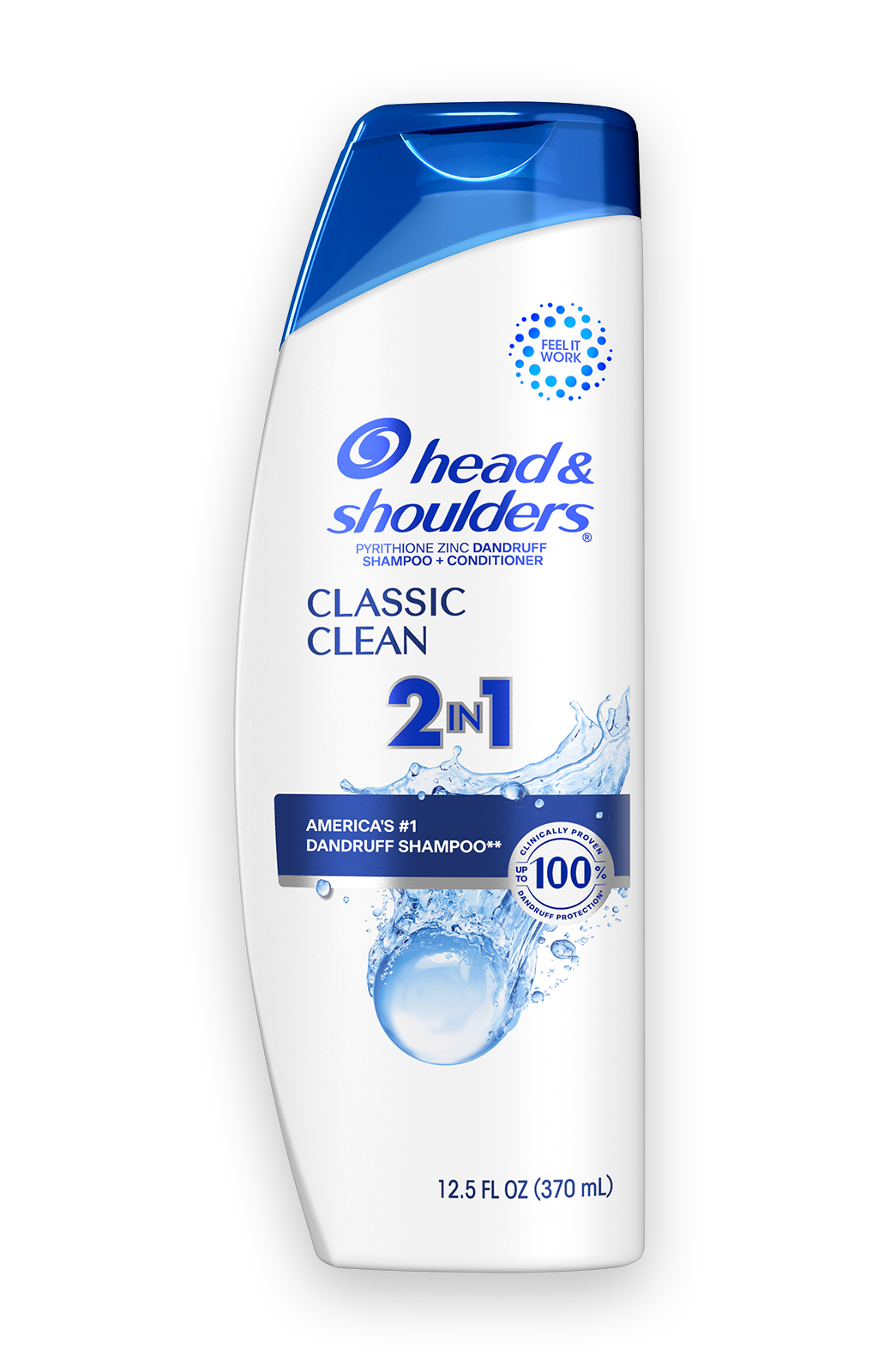 Pyrithione Zinc Dandruff 2In1 Shampoo + Conditioner - Classic Clean by head & shoulders - Non-toxic Shampoos + Conditioners product rated STOP by Million Marker, free from BPA, phthalates, and parabens