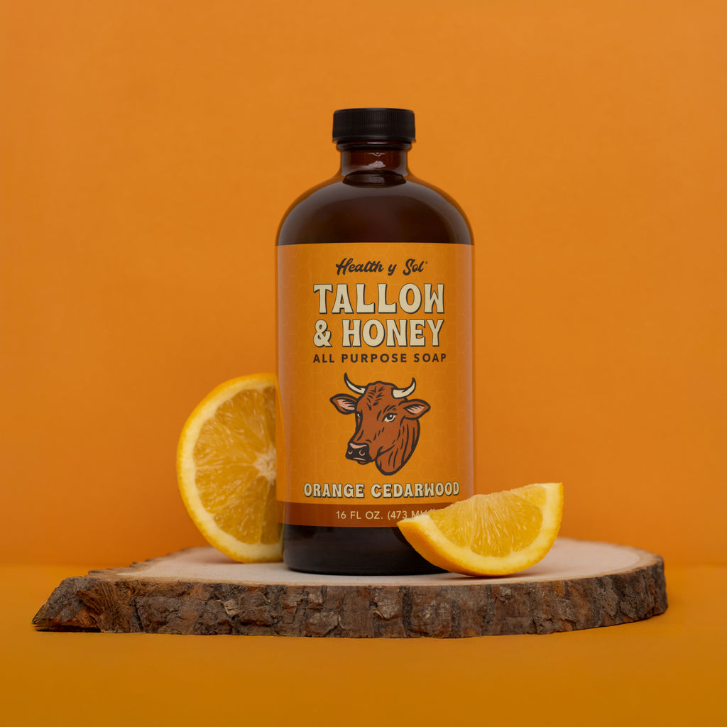 Tallow & Honey All Purpose Soap - Orange Cedarwood by Health Y SOL - Non-toxic Soaps + Body Washes product rated SLOW by Million Marker, free from BPA, phthalates, and parabens