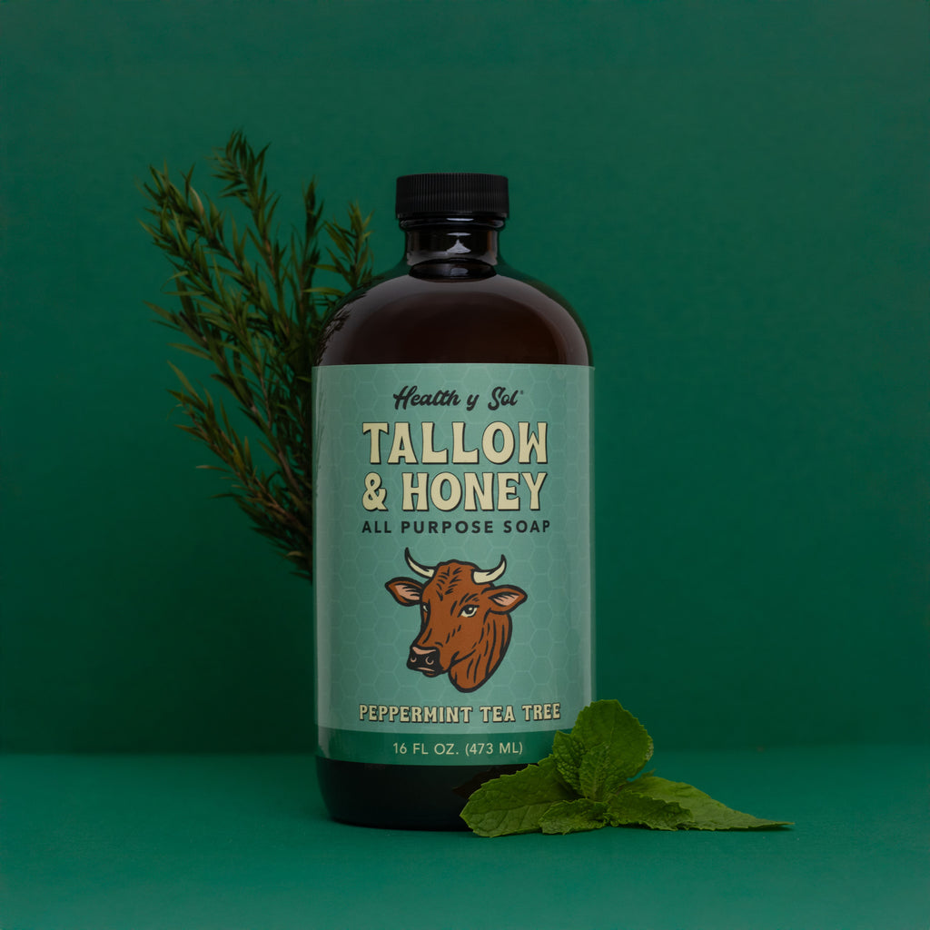 Tallow & Honey All Purpose Soap - Peppermint Tea Tree by Health Y SOL - Non-toxic Soaps + Body Washes product rated SLOW by Million Marker, free from BPA, phthalates, and parabens