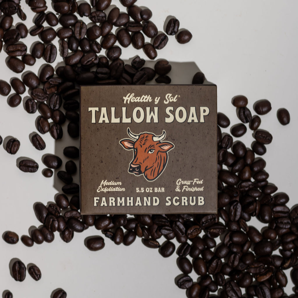 Tallow Soap - Farmhand Scrub by Health Y SOL - Non-toxic Soaps + Body Washes product rated GO by Million Marker, free from BPA, phthalates, and parabens