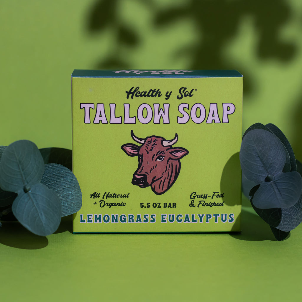 Tallow Soap - Lemongrass Eucalyptus by Health Y SOL - Non-toxic Soaps + Body Washes product rated SLOW by Million Marker, free from BPA, phthalates, and parabens