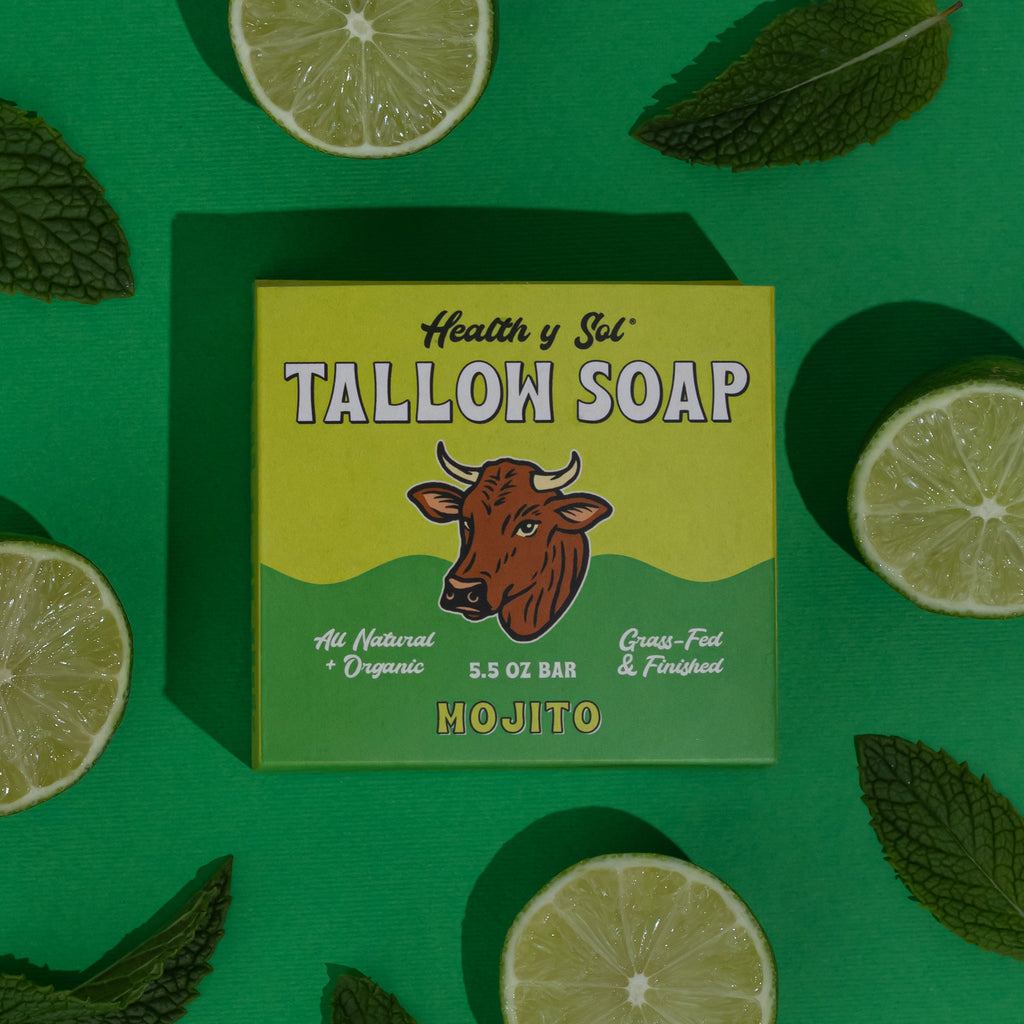 Tallow Soap - Mojito by Health Y SOL - Non-toxic Soaps + Body Washes product rated SLOW by Million Marker, free from BPA, phthalates, and parabens