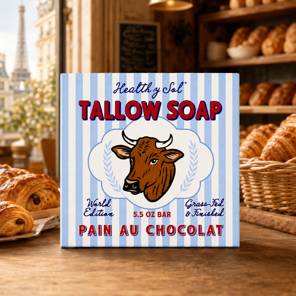 Tallow Soap - Pain Au Chocolat by Health Y SOL - Non-toxic, SLOW rated product free from harmful chemicals