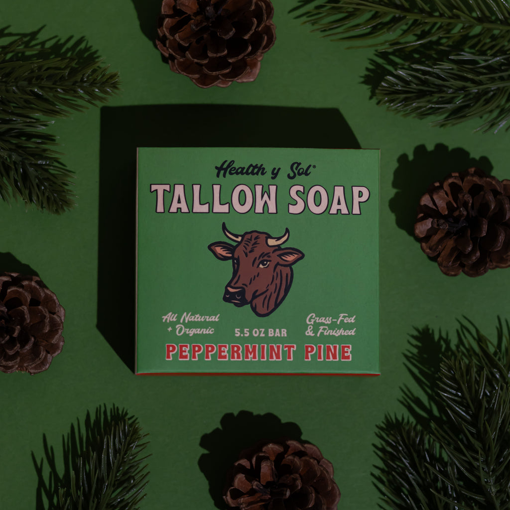 Tallow Soap - Peppermint Pine by Health Y SOL - Non-toxic Soaps + Body Washes product rated SLOW by Million Marker, free from BPA, phthalates, and parabens