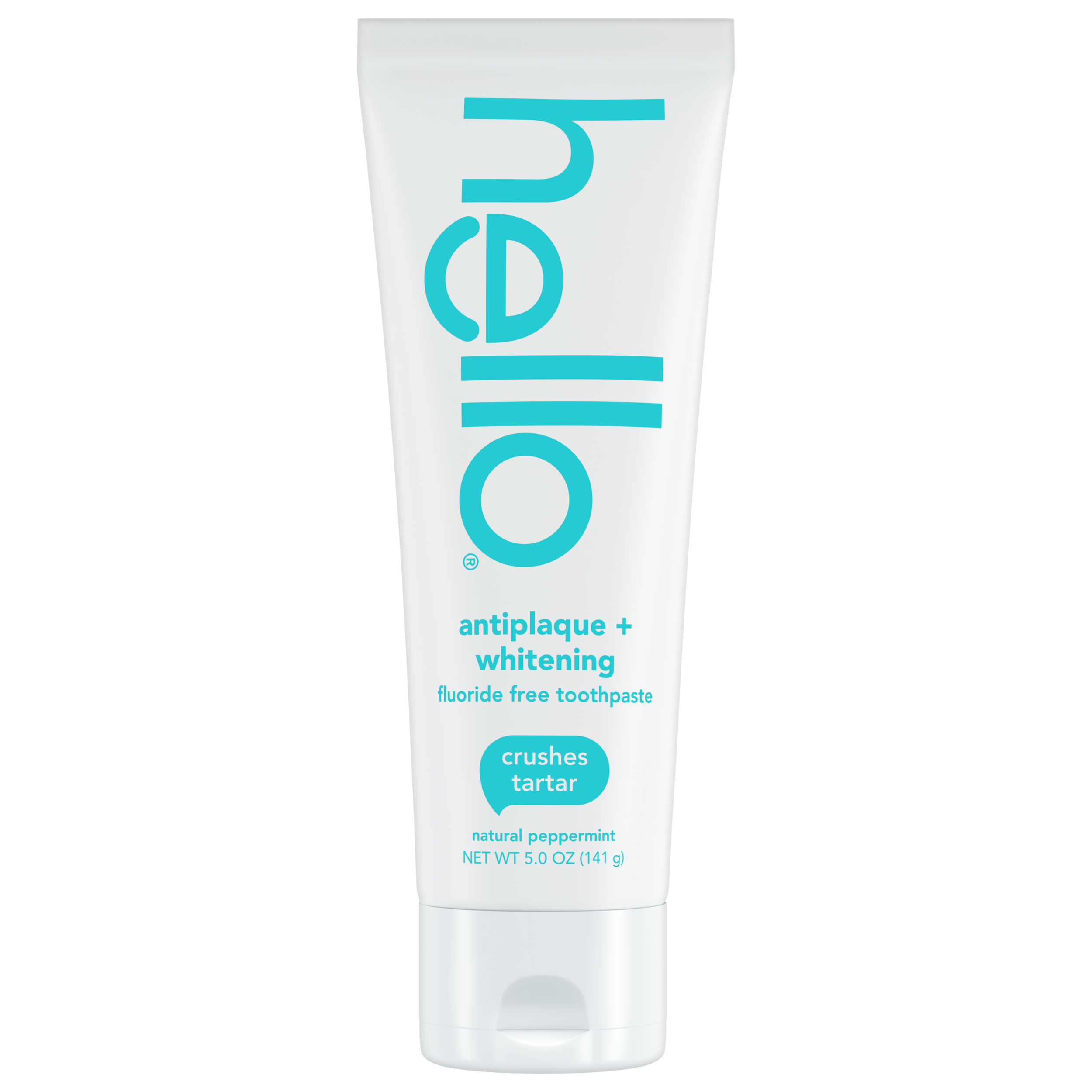 Antiplaque + Whitening Fluoride Free Toothpaste - Natural Peppermint by hello - Non-toxic, SLOW rated product free from harmful chemicals