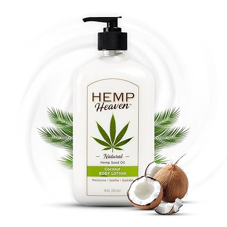 Natural Hemp Seed Oil Coconut Body Lotion by Hemp Heaven - Non-toxic Body Oils, Butters + Lotions product rated SLOW by Million Marker, free from BPA, phthalates, and parabens