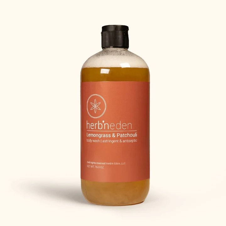Lemongrass & Patchouli Body Wash by Herb'N Eden - Non-toxic, SLOW rated product free from harmful chemicals