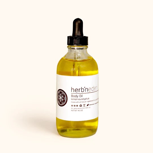 Lemon Eucalyptus Body Oil by Herb'N Eden - Non-toxic, SLOW rated product free from harmful chemicals