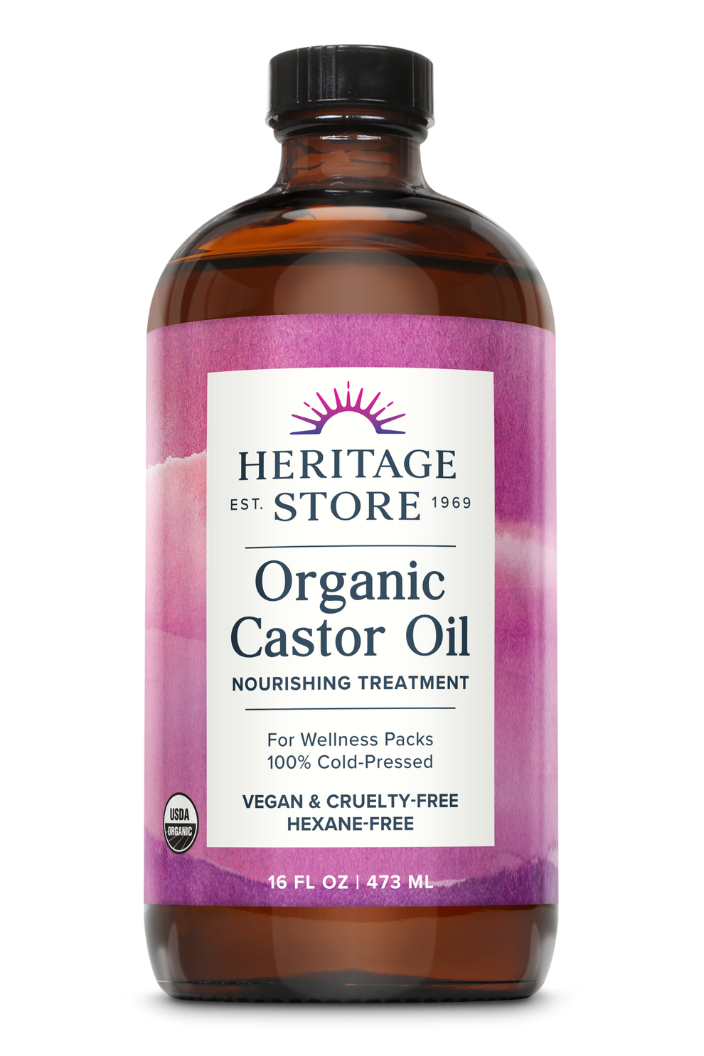 Organic Castor Oil by HERITAGE STORE - Non-toxic, GO rated product free from harmful chemicals