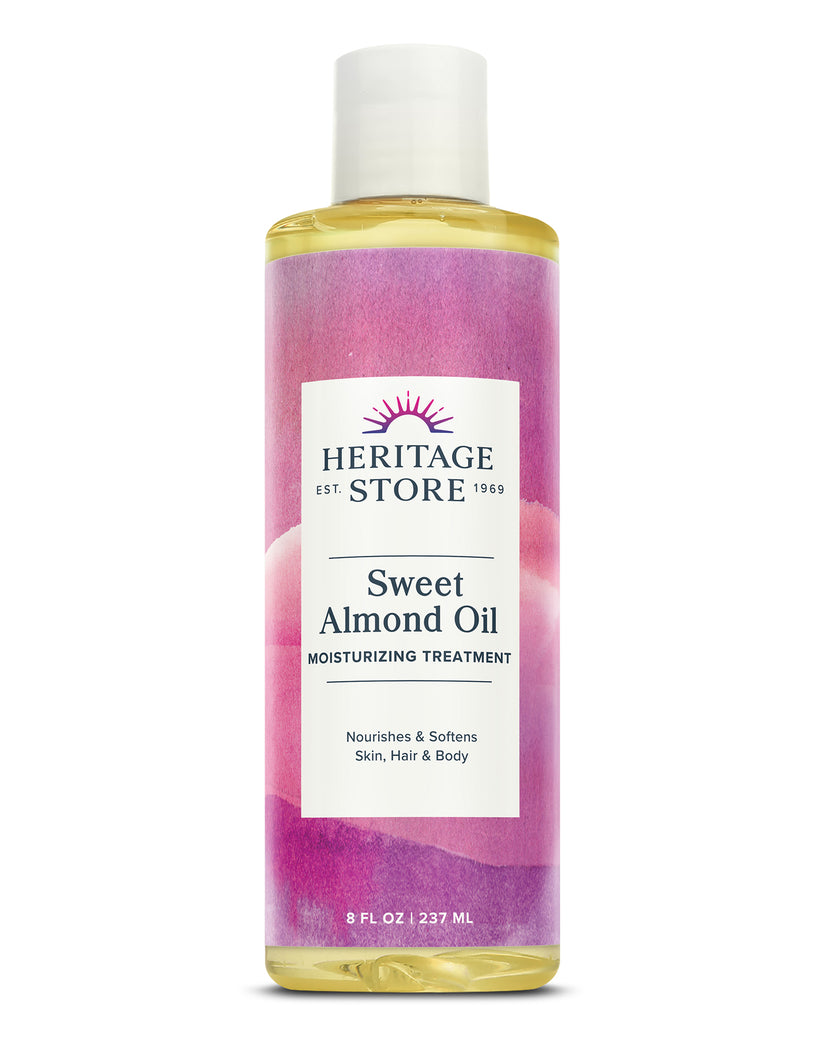 Sweet Almond Oil With Vitamin E by HERITAGE STORE - Non-toxic, GO rated product free from harmful chemicals