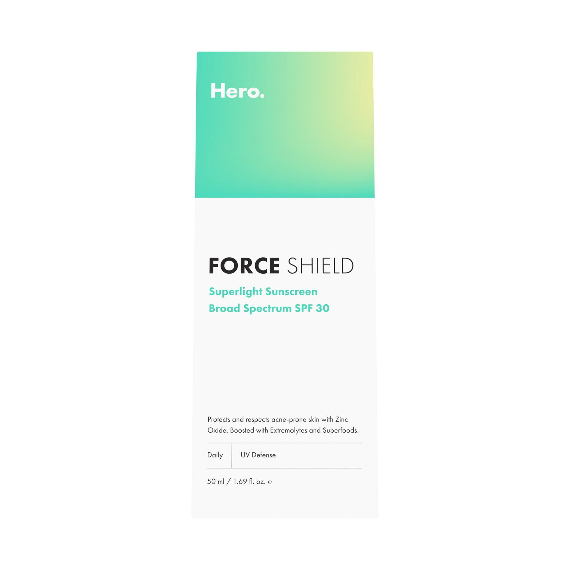 Force Shield Superlight Sunscreen SPF 30 by Hero. - Non-toxic, SLOW rated product free from harmful chemicals