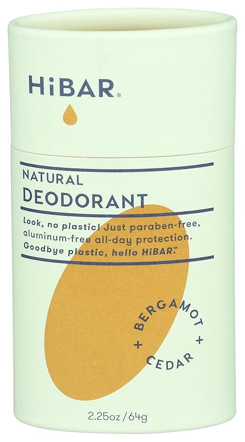 Natural Deodorant - Bergamot + Cedar by HiBAR - Non-toxic, SLOW rated product free from harmful chemicals