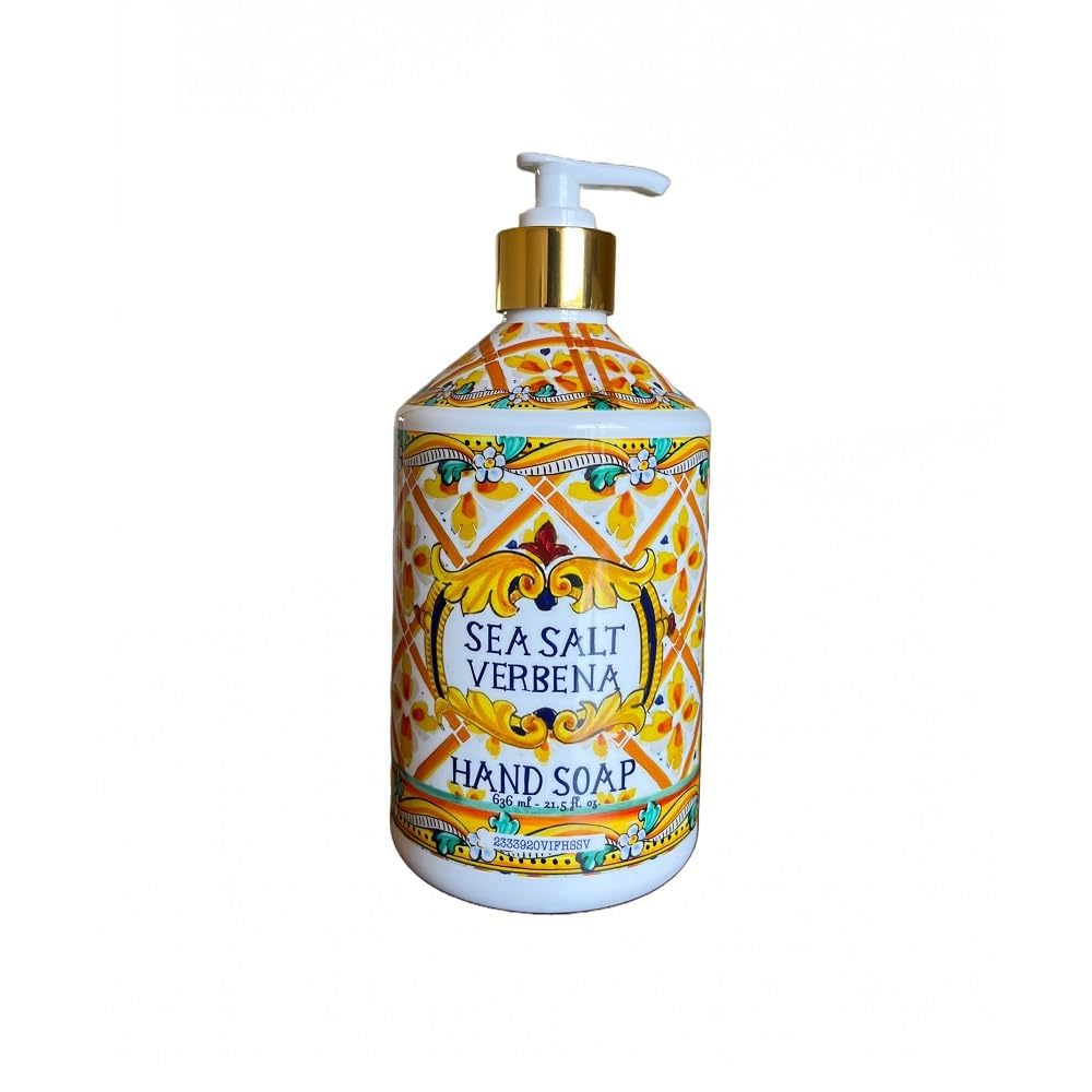 Villa Flora Hand Soap – Sea Salt Verbena by Home & Body Company - Non-toxic, STOP rated product free from harmful chemicals