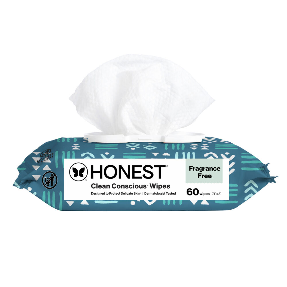 Clean Conscious Baby Wipes - Fragrance Free by HONEST - Non-toxic, SLOW rated product free from harmful chemicals