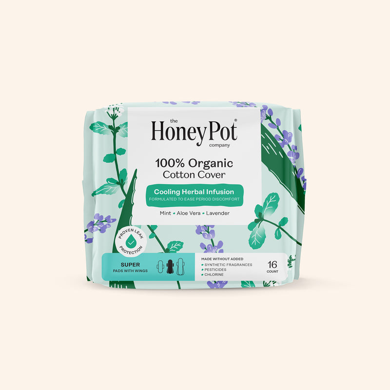 Cooling Herbal Infusion Pads by Honey Pot - Non-toxic, SLOW rated product free from harmful chemicals