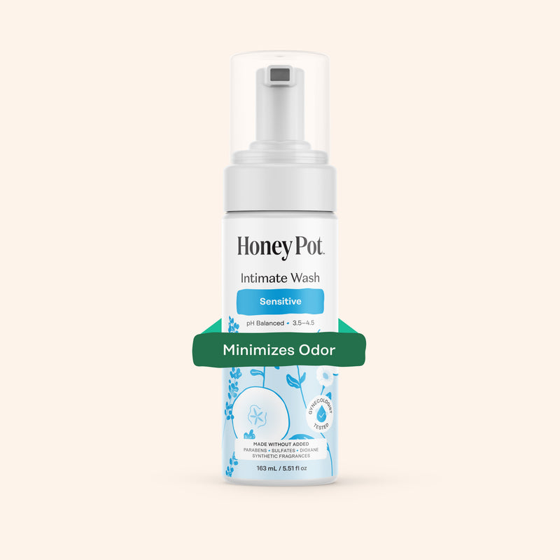 Foaming Wash – Sensitive by Honey Pot - Non-toxic Intimate Care product rated SLOW by Million Marker, free from BPA, phthalates, and parabens