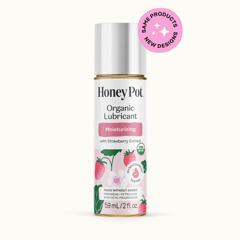 Organic Lubricant Moisturizing With Strawberry Extract by Honey Pot - Non-toxic Intimate Care product rated SLOW by Million Marker, free from BPA, phthalates, and parabens