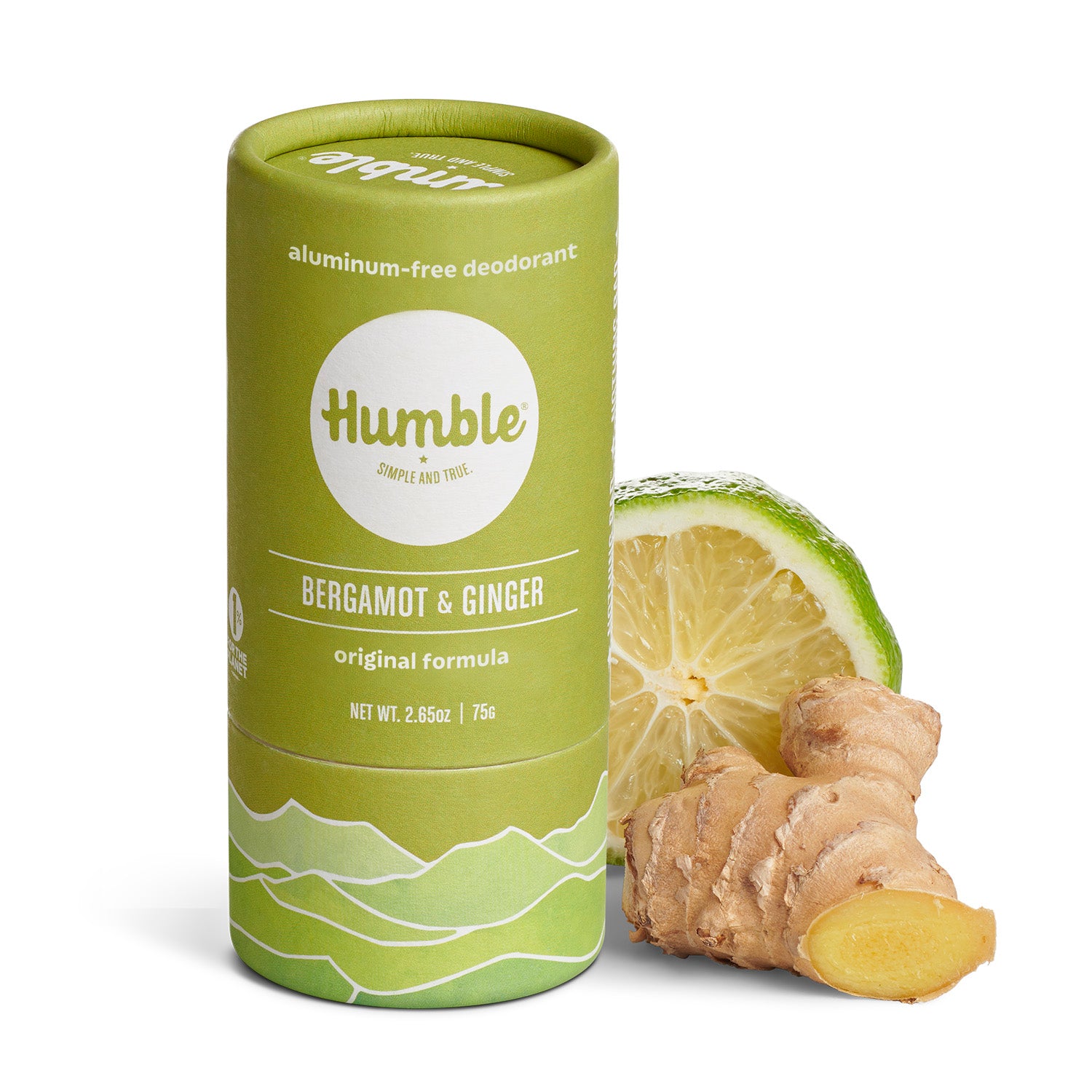 Aluminum Free Deodorant - Bergamot & Ginger by Humble - Non-toxic Deodorants product rated SLOW by Million Marker, free from BPA, phthalates, and parabens
