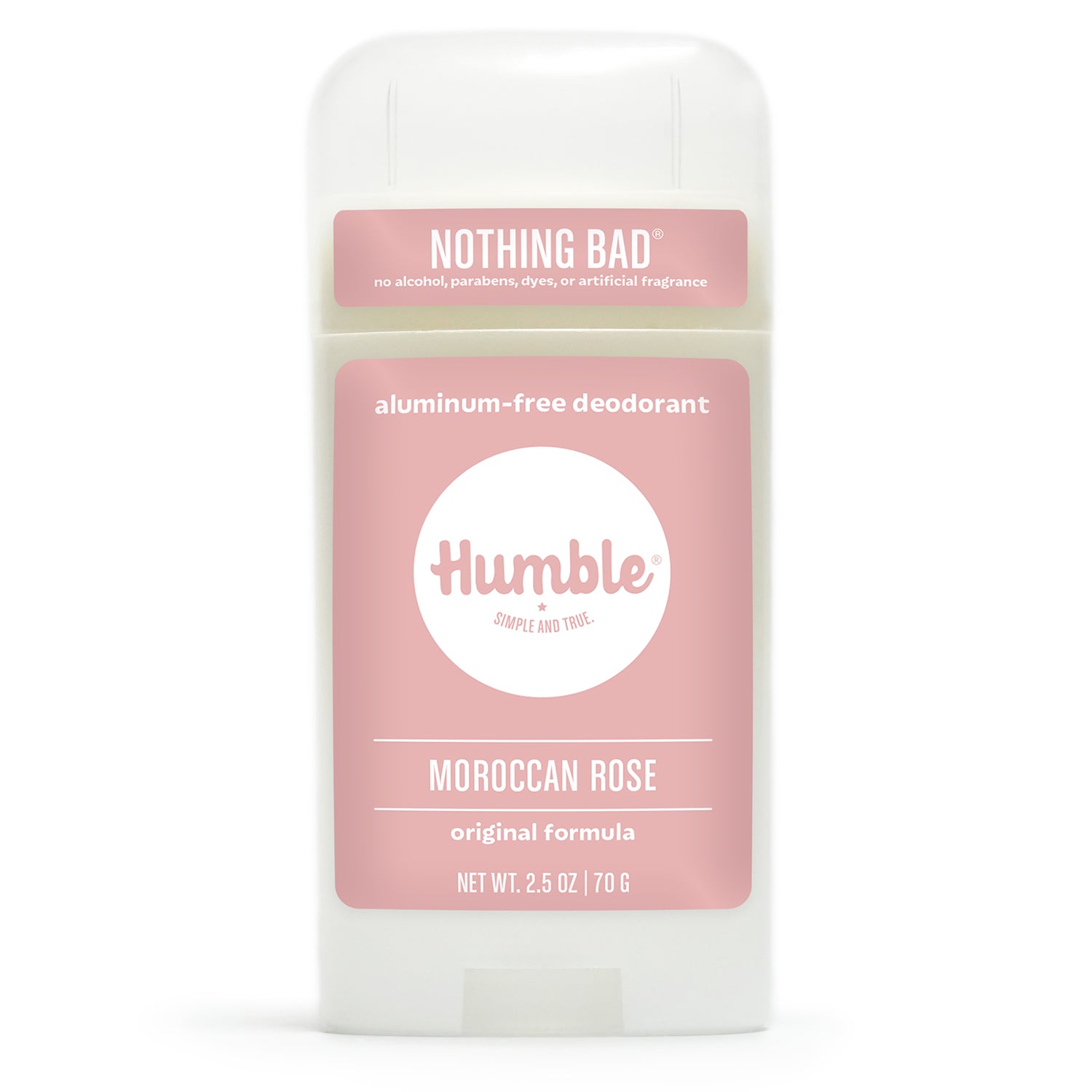 Aluminum Free Deodorant - Moroccan Rose by Humble - Non-toxic, SLOW rated product free from harmful chemicals