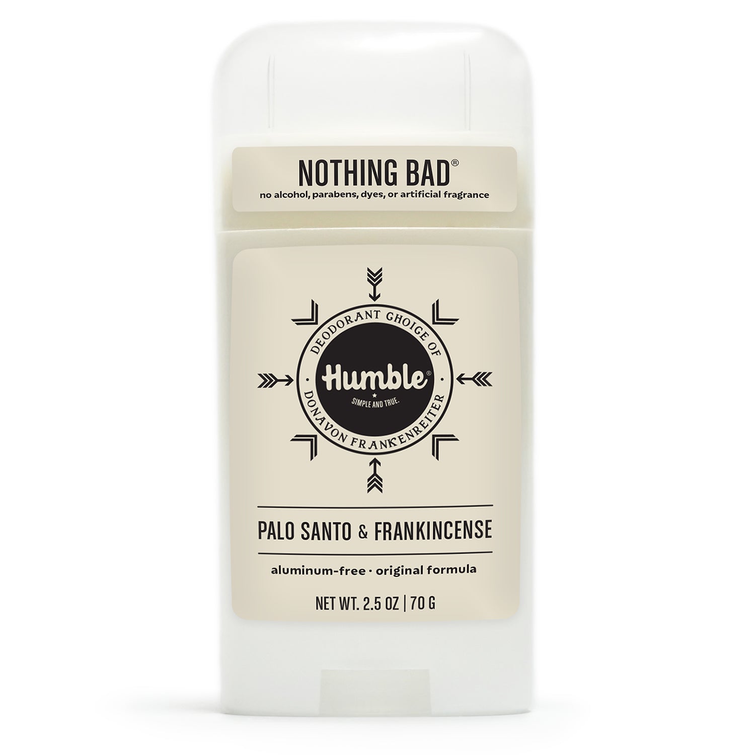 Aluminum Free Deodorant - Palo Santo & Frankincense by Humble - Non-toxic, SLOW rated product free from harmful chemicals