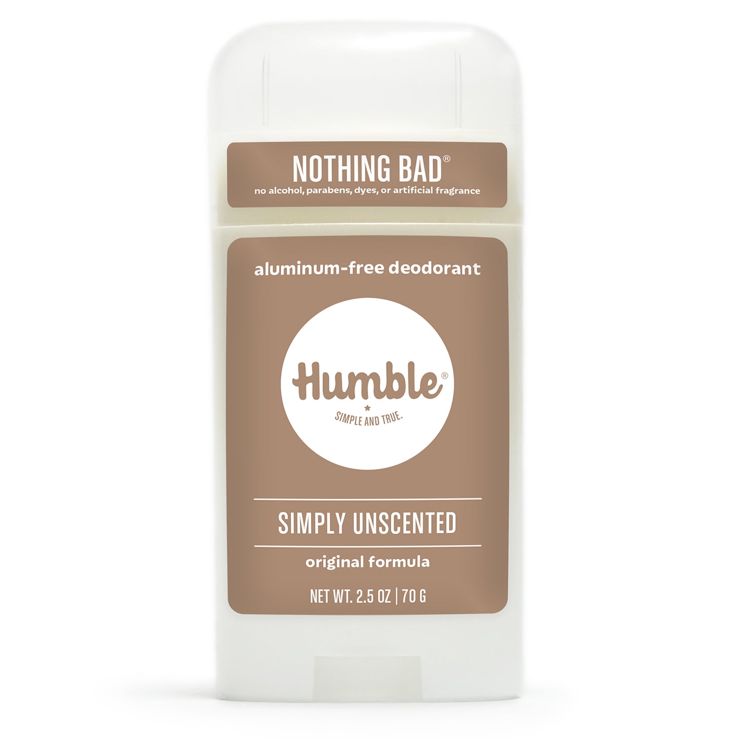 Aluminum Free Deodorant - Simply Unscented by Humble - Non-toxic, GO rated product free from harmful chemicals