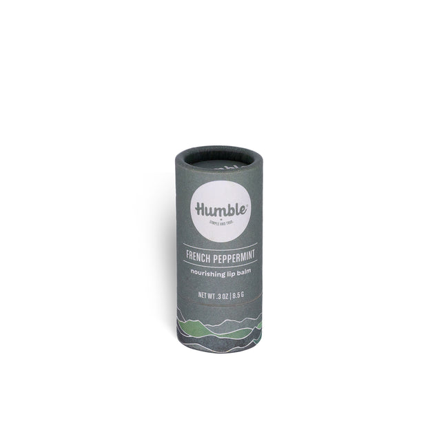 Lip Balm, Paperboard - French Peppermint by Humble Brands - Non-toxic, GO rated product free from harmful chemicals