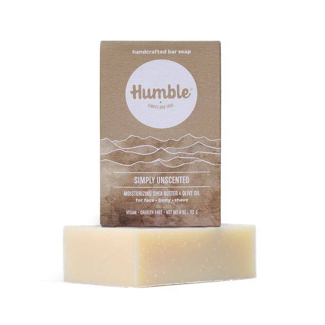 Moisturizing Bar Soap - Simply Unscented by Humble Brands - Non-toxic, GO rated product free from harmful chemicals