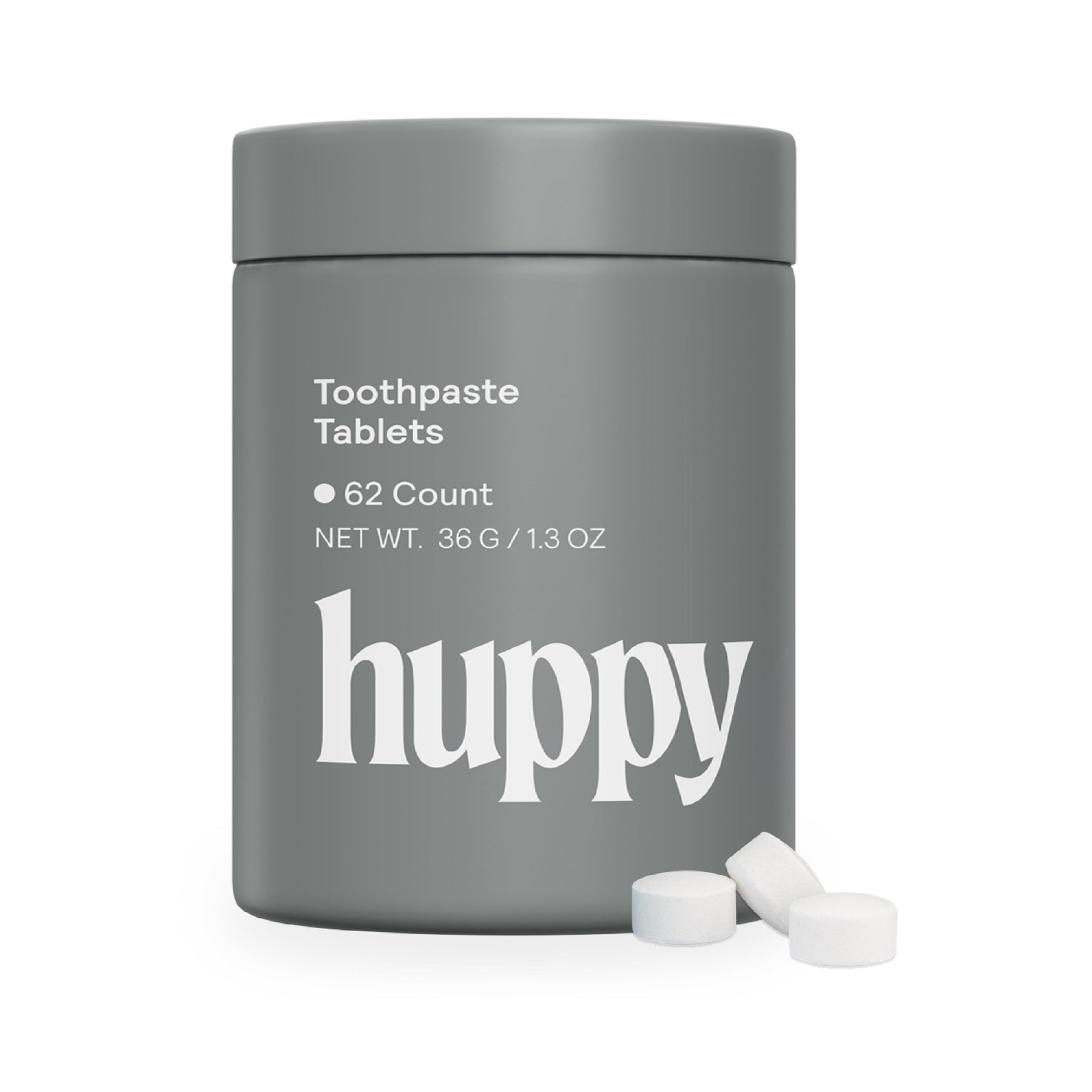 Toothpaste Tablets - Charcoal Mint by Huppy - Non-toxic, SLOW rated product free from harmful chemicals