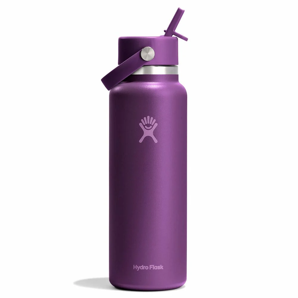 Stainless Steel Wide Mouth Water Bottle with Flex Cap - 40oz by Hydro Flask - Non-toxic, GO rated product free from harmful chemicals