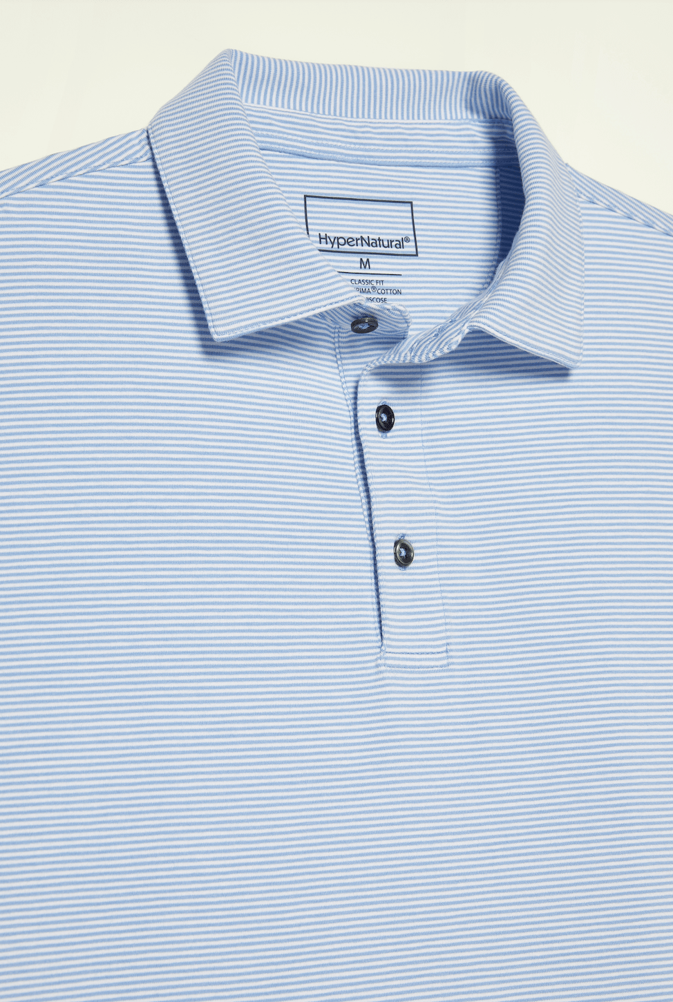 Pinehurst Striped Classic Fit Jersey Polo by HyperNatural - Non-toxic, SLOW rated product free from harmful chemicals