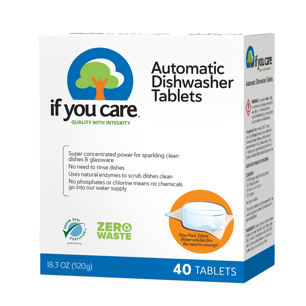Automatic Dishwasher Tablets by if you care QUALITY WITH INTEGRITY - Non-toxic, STOP rated product free from harmful chemicals
