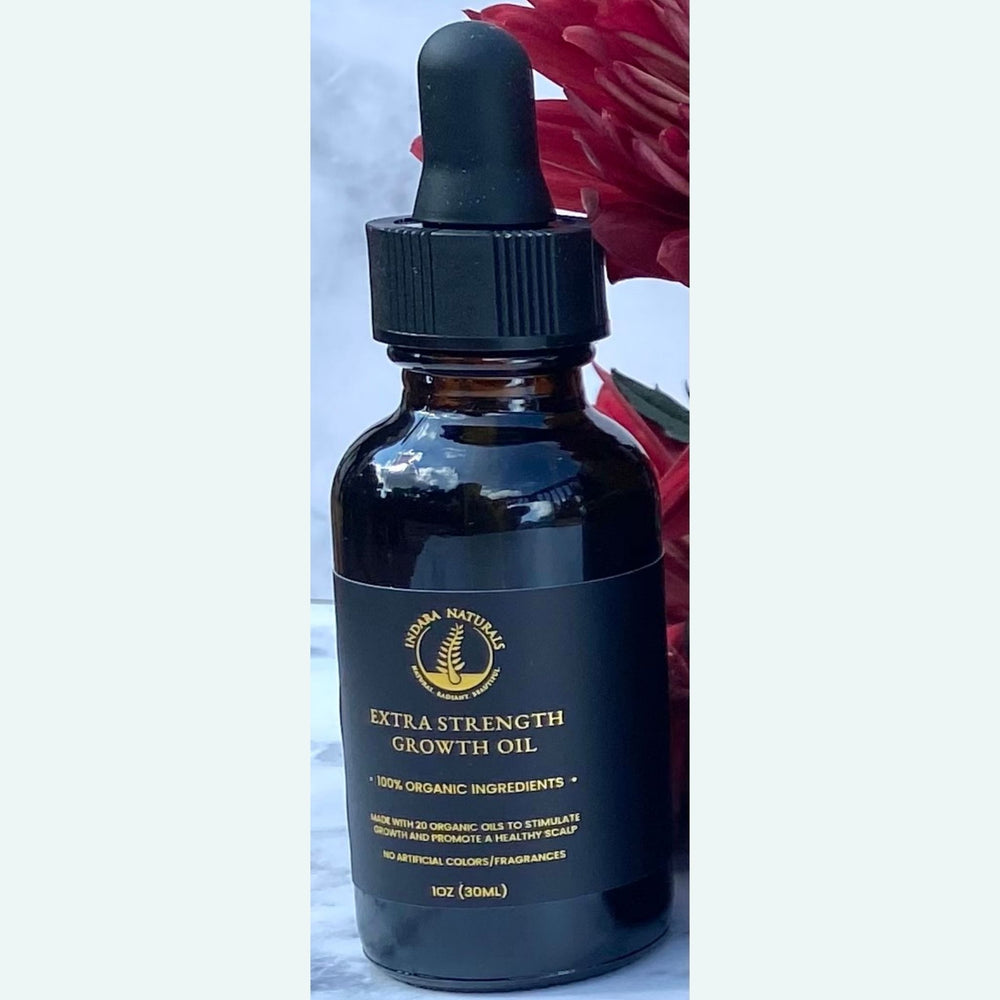 Extra Strength Growth Oil by INDARA NATURALS - Non-toxic Hair Styling + Treatment product rated SLOW by Million Marker, free from BPA, phthalates, and parabens