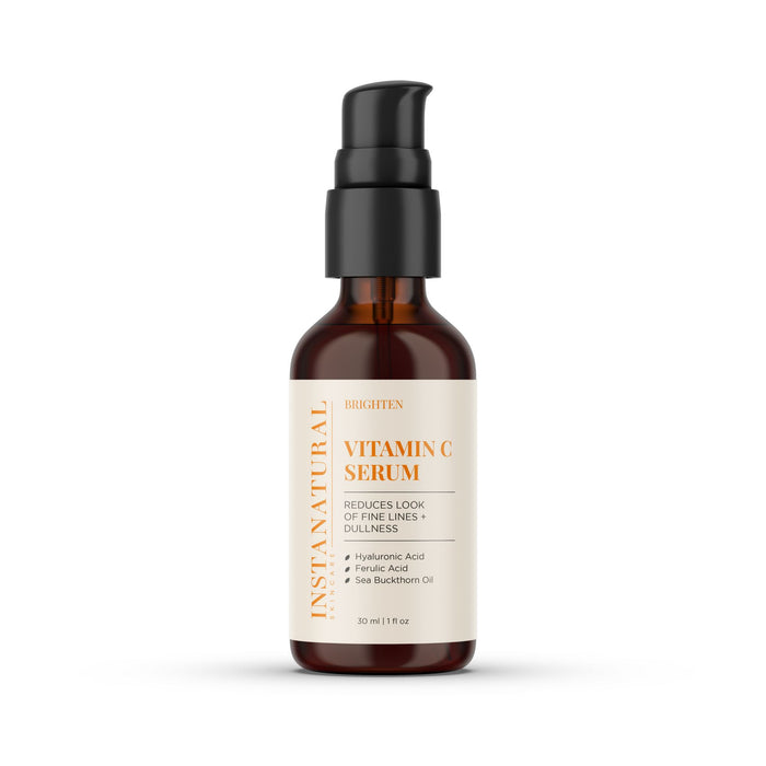 Brighten Vitamin C Serum by INSTANATURAL SKINCARE - Non-toxic, SLOW rated product free from harmful chemicals