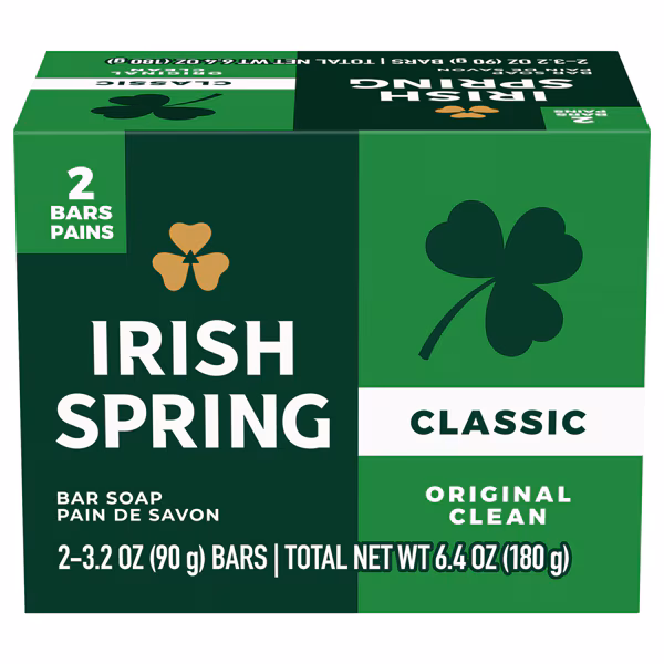 Bar Soap - Classic Original Clean by IRISH SPRING - Non-toxic, STOP rated product free from harmful chemicals