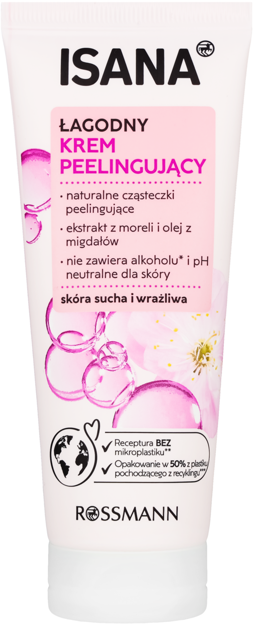 Łagodny Krem Peelingujący Creamy Facial Scrub by ISANA - Non-toxic, SLOW rated product free from harmful chemicals