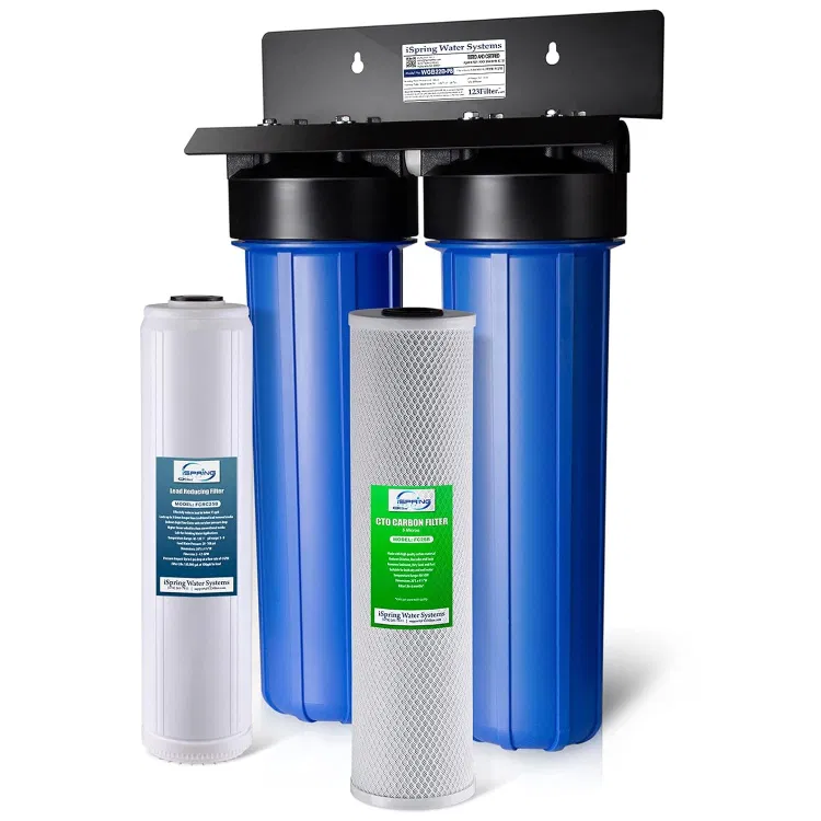 WGB22B 2-Stage Whole House Water Filtration by iSpring - Non-toxic, GO rated product free from harmful chemicals