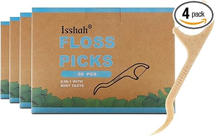 Floss Picks - Mint Taste by isshah - Non-toxic, STOP rated product free from harmful chemicals