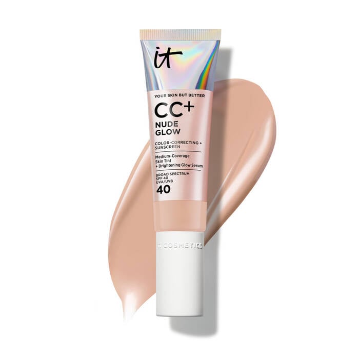 CC+ Nude Glow Lightweight Foundation + Glow Serum with SPF 40 by it Cosmetics - Non-toxic, STOP rated product free from harmful chemicals