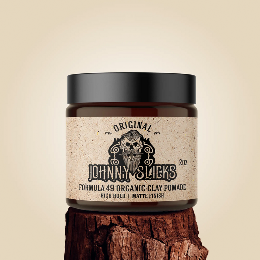 Formula 49 Organic Clay Pomade by JOHNNY SLICKS - Non-toxic, SLOW rated product free from harmful chemicals