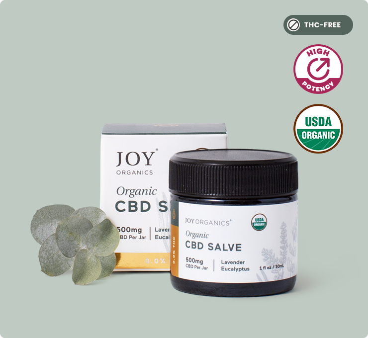 Organic CBD Salve 500mg - Lavender Eucalyptus by JOY ORGANICS - Non-toxic, SLOW rated product free from harmful chemicals