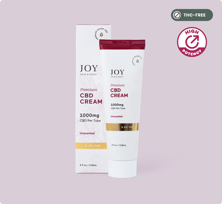 Premium CBD Cream 1000mg - Unscented by JOY ORGANICS - Non-toxic, GO rated product free from harmful chemicals