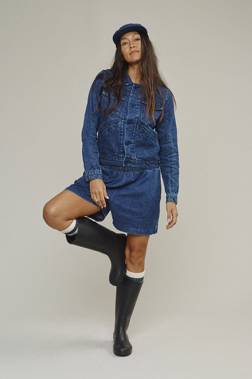 Celeste Denim Jacket by JUNGMAVEN - Non-toxic Clothes product rated GO by Million Marker, free from BPA, phthalates, and parabens