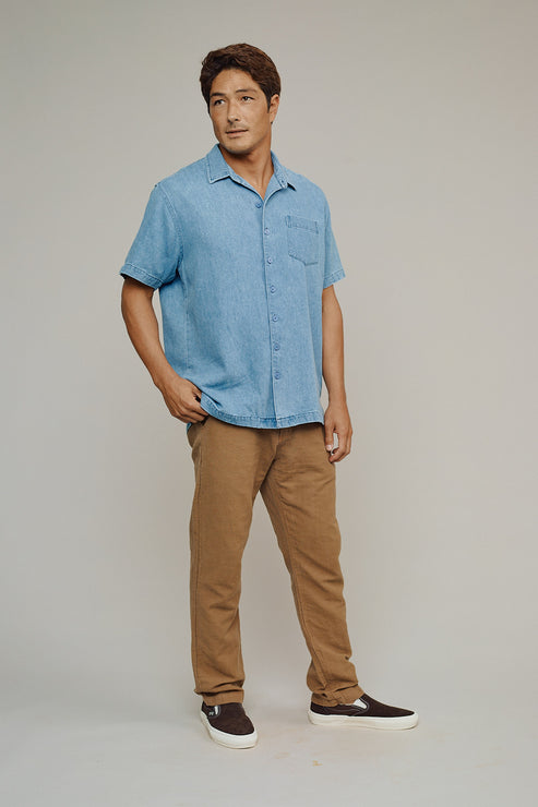 Denim Padaro Shirt by JUNGMAVEN - Non-toxic Clothes product rated GO by Million Marker, free from BPA, phthalates, and parabens