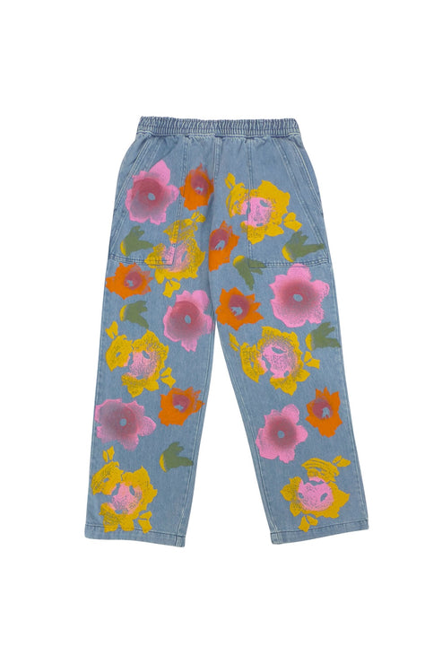 Floral Denim Ocean Pant by JUNGMAVEN - Non-toxic Clothes product rated GO by Million Marker, free from BPA, phthalates, and parabens