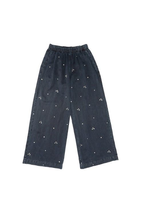 Gold Flake Denim Disco Pant by JUNGMAVEN - Non-toxic Clothes product rated GO by Million Marker, free from BPA, phthalates, and parabens